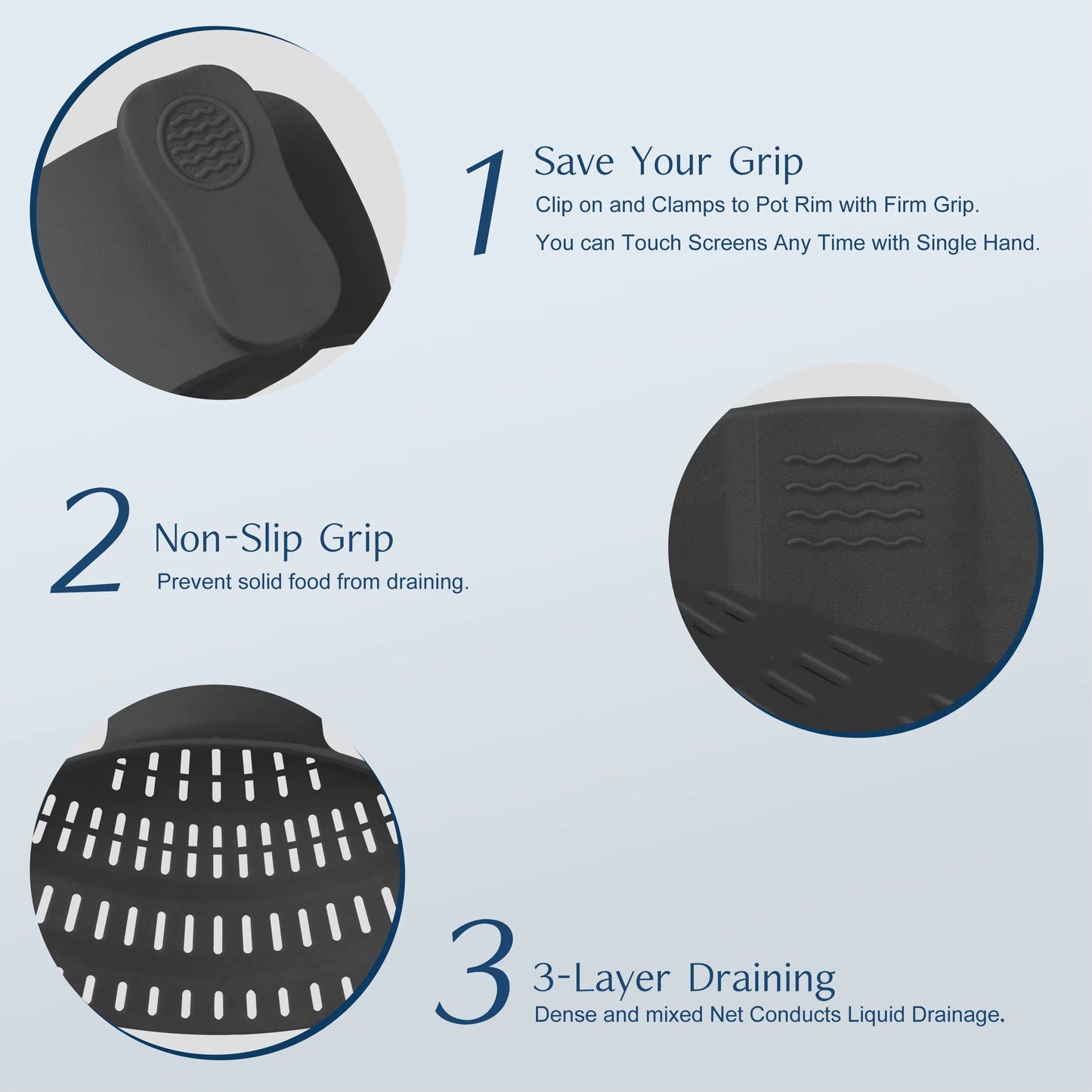 Adjustable Silicone Pot Strainer