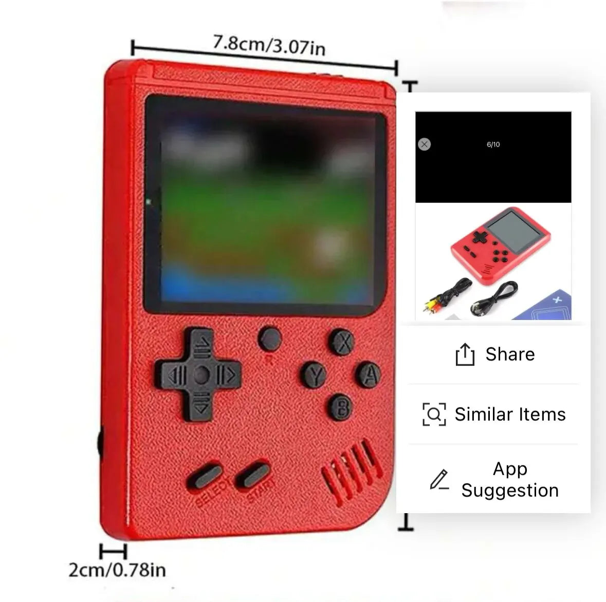 Classic Handheld Game Console with TV Connectivity