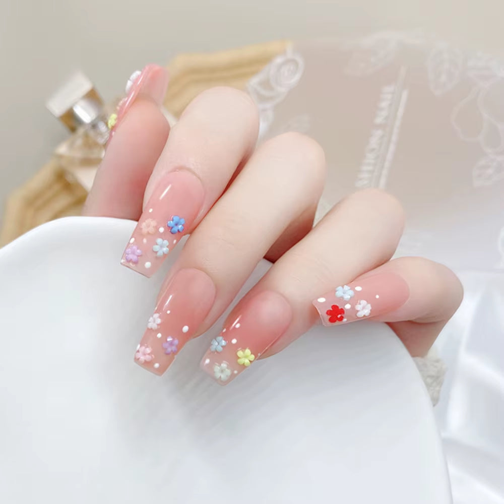 3D Resin Five-Petal Flowers Nail Art Decoration