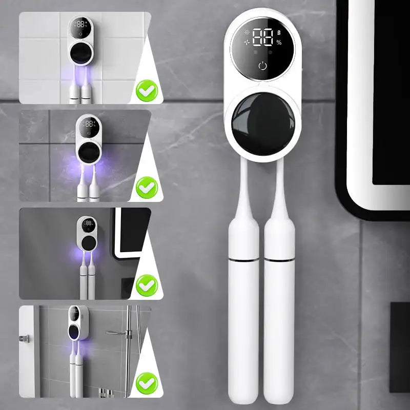 Wall Mounted Smart Toothbrush Holder and Cleaner