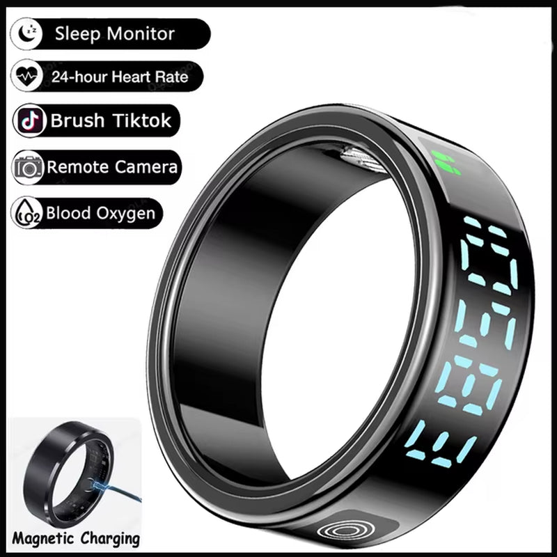 Unisex Smart Ring with Display Screen