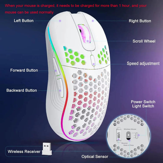 2.4G Wireless Gaming RGB Lighting Mouse