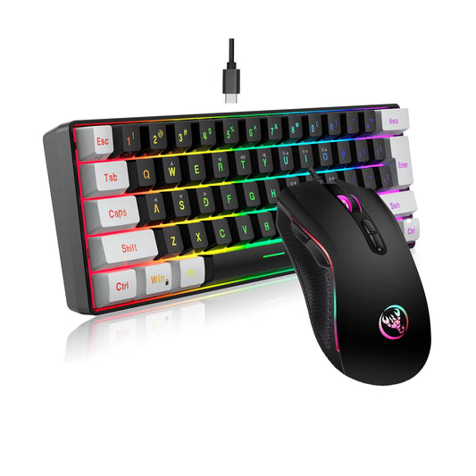 61-key wired keyboard and mouse set