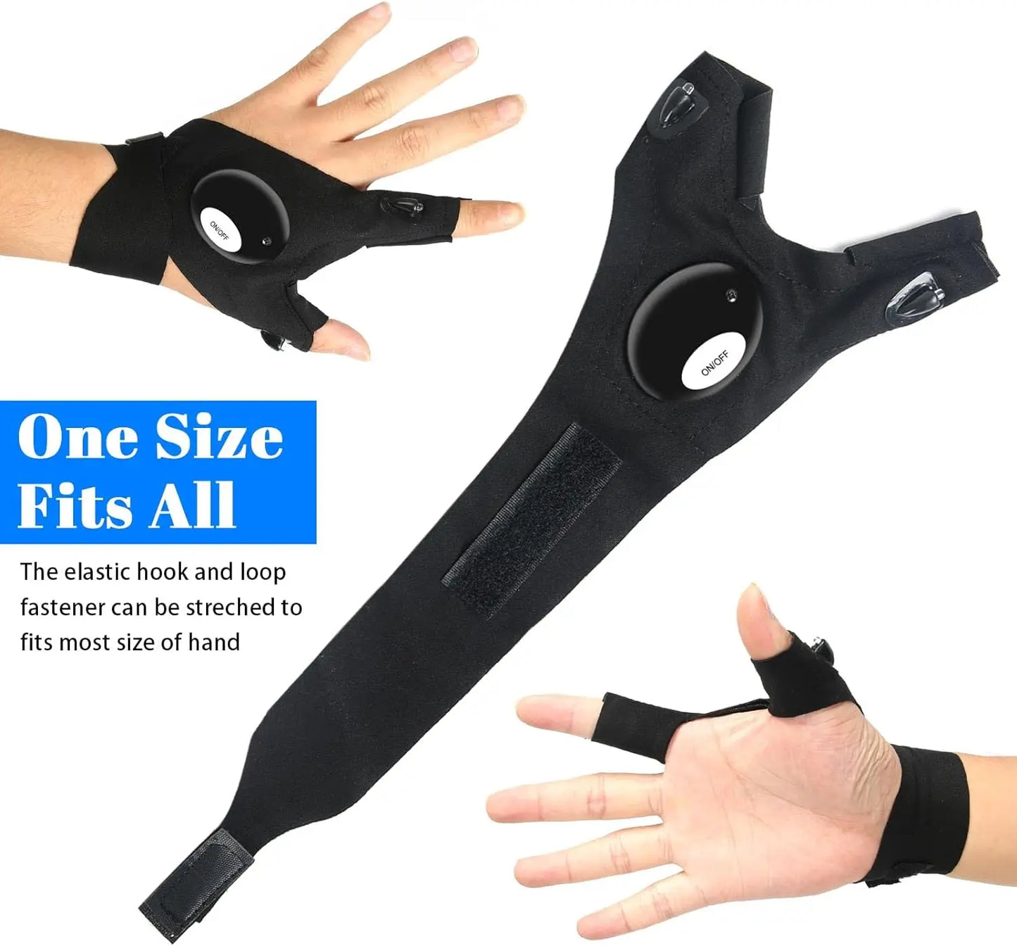 Unisex LED Half Finger Glove