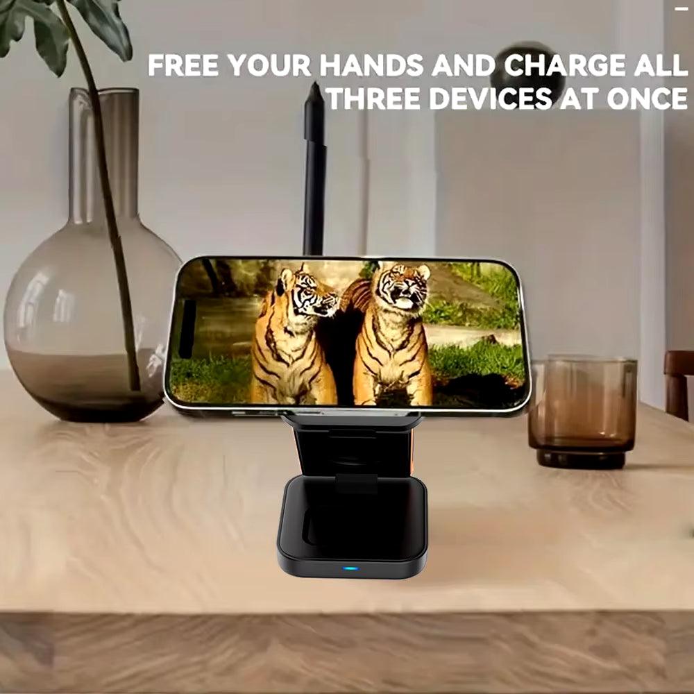30W 3 in 1 Wireless Charging Station