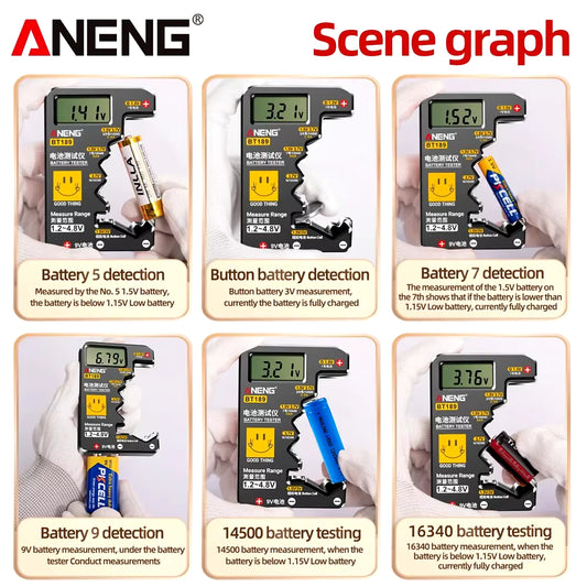 LCD Display Battery Tester