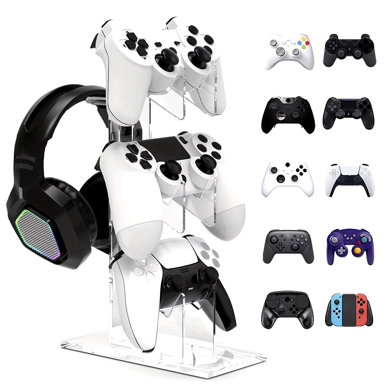 Universal 3-Layer Controller Stand and Headphone Holder