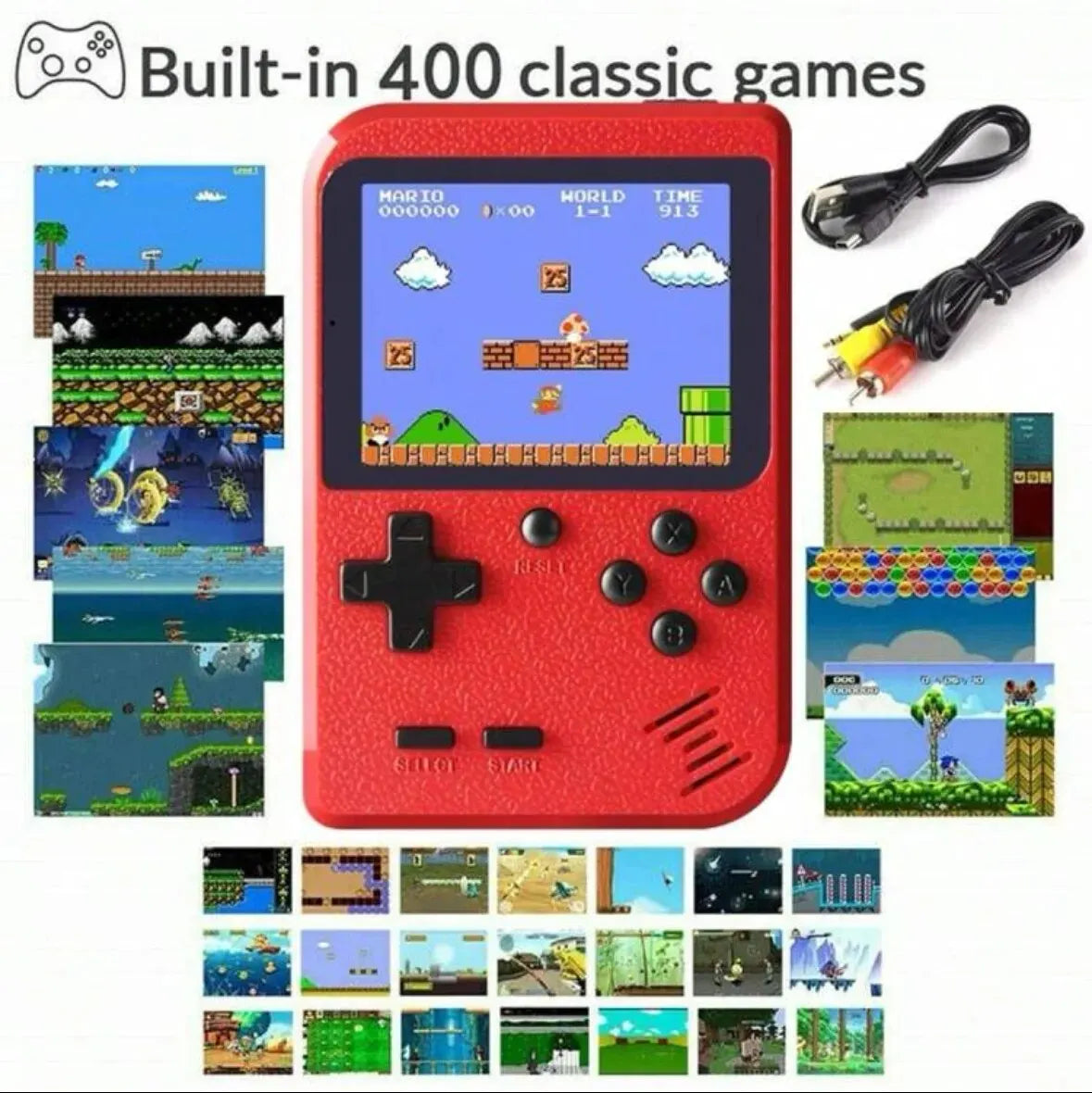 Classic Handheld Game Console with TV Connectivity