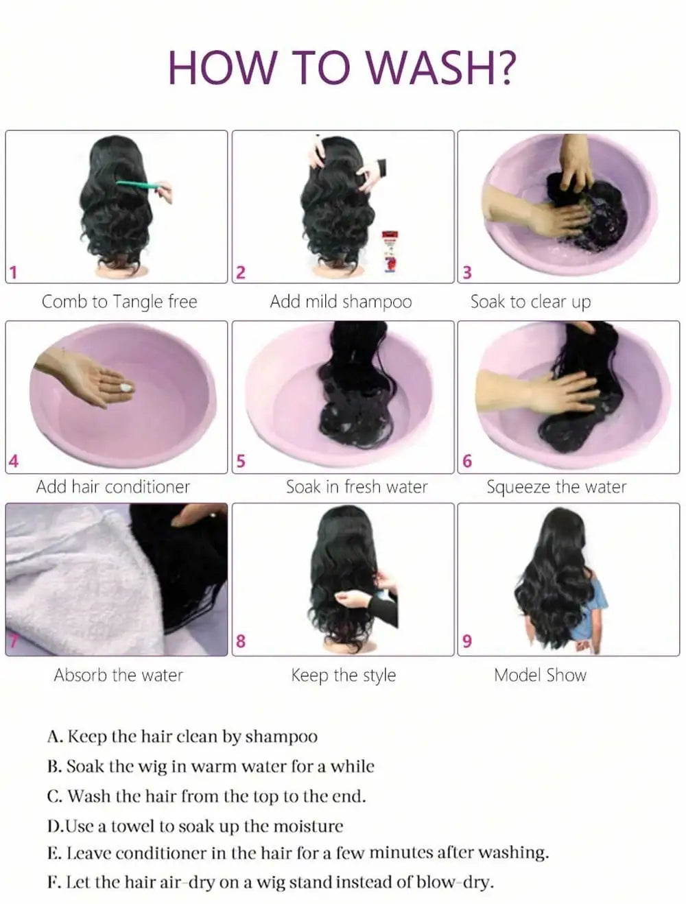 3-in-1 Afro Kinky Curly Half Wig with Headband & Drawstring