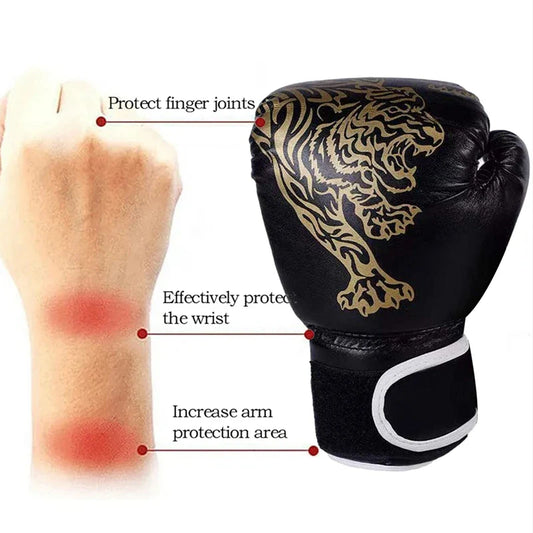 Adults Boxing Breathable PU Leather Gloves