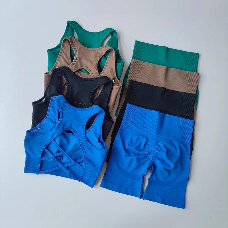 2 PCS Women Seamless Yoga Set
