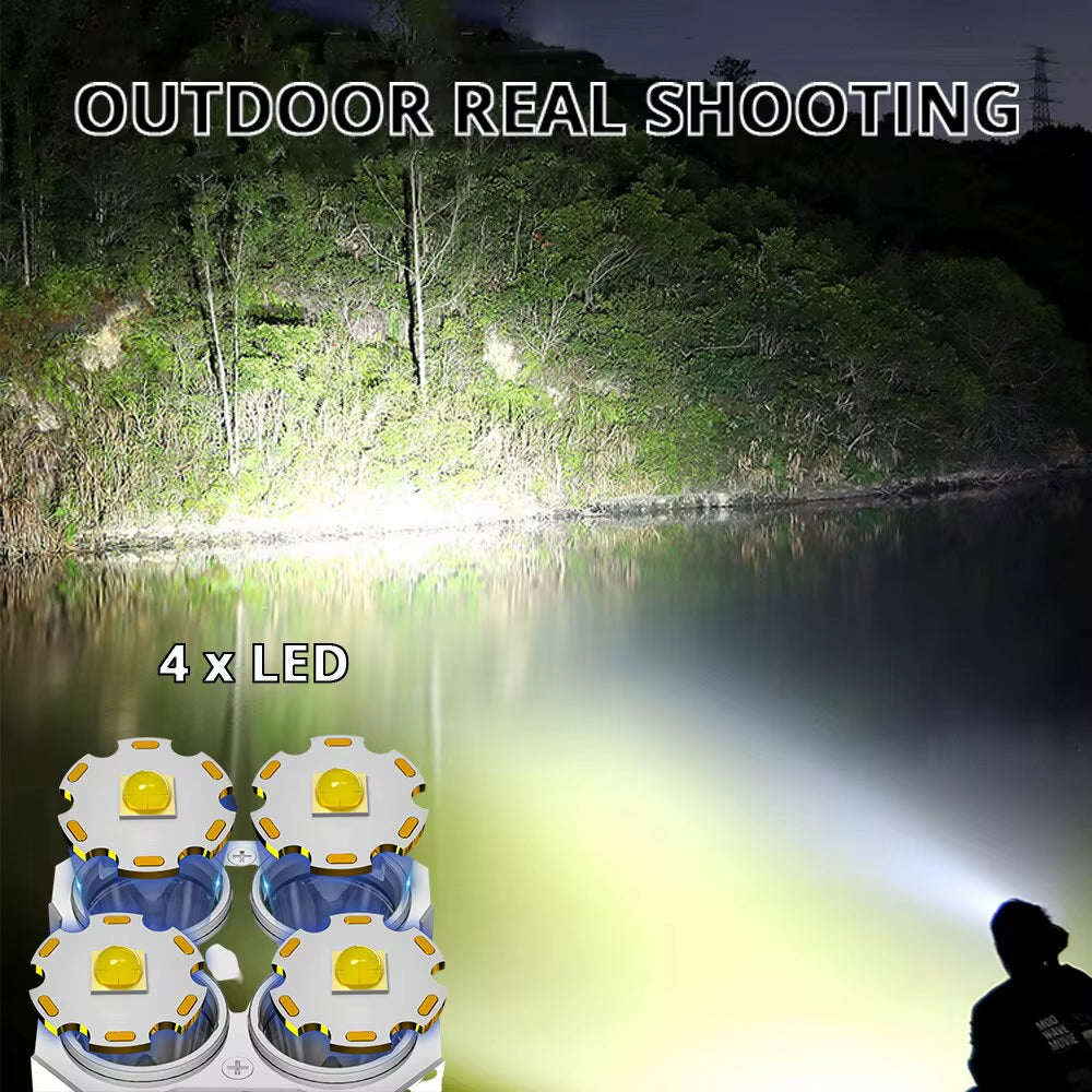 High Power LED Flashlight with 4 Lamp Beads
