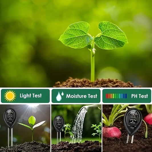 3 in 1 Soil PH Meter Sunlight Tester Moisture Sensor