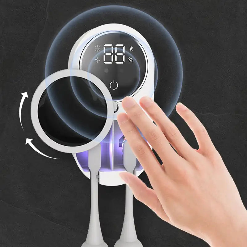 Wall Mounted Smart Toothbrush Holder and Cleaner