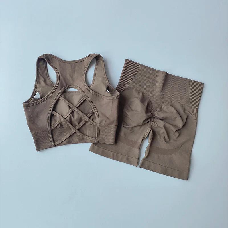 2 PCS Women Seamless Yoga Set