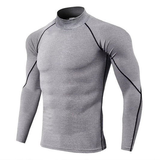 Men Sport T-Shirt Quick Dry Bodybuilding Running Shirt Long Sleeve Compression Top Gym T Shirt Men Fitness Tight Rashgard