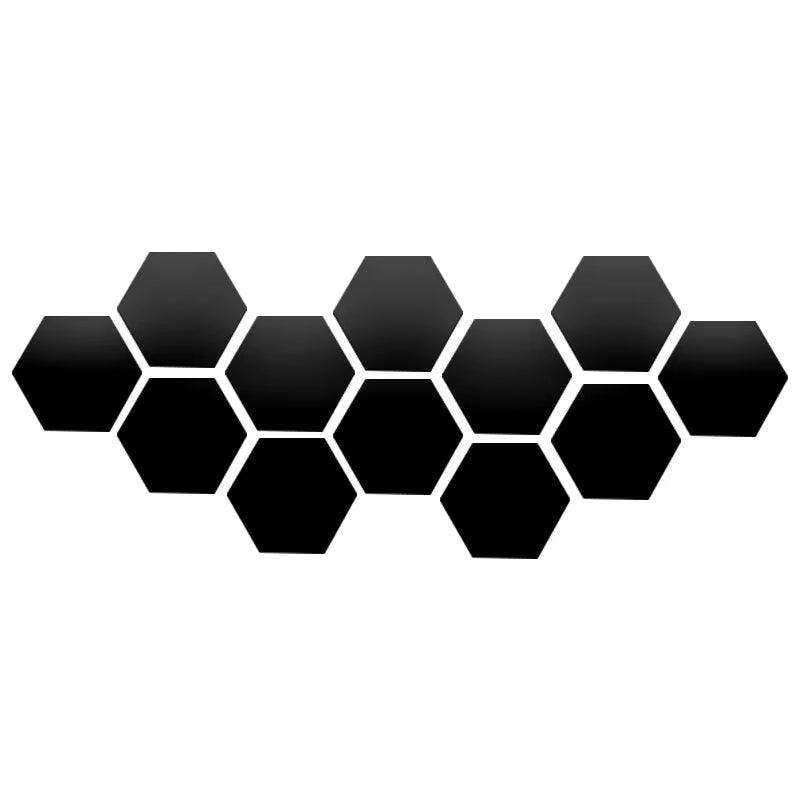 3D Hexagon Mirror Wall Sticker