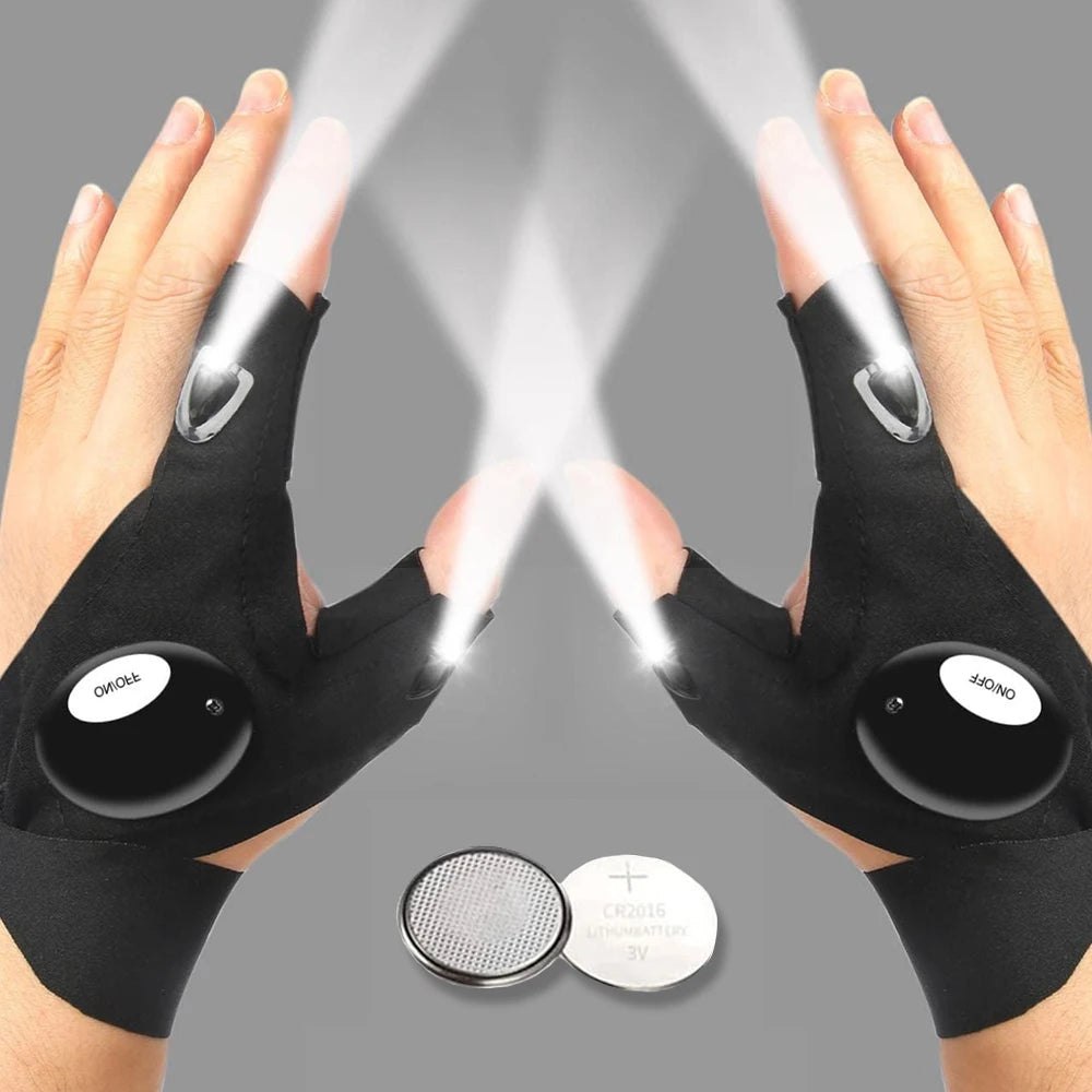 Unisex LED Half Finger Glove