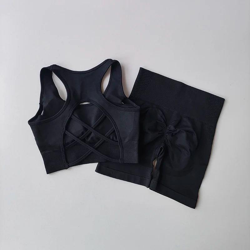 2 PCS Women Seamless Yoga Set