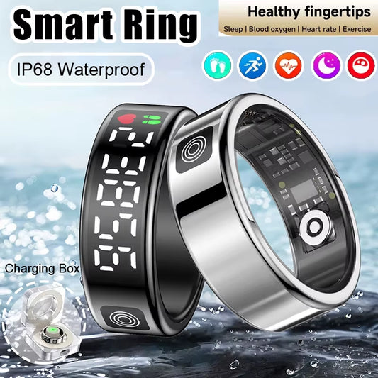 Unisex Smart Ring with Display Screen