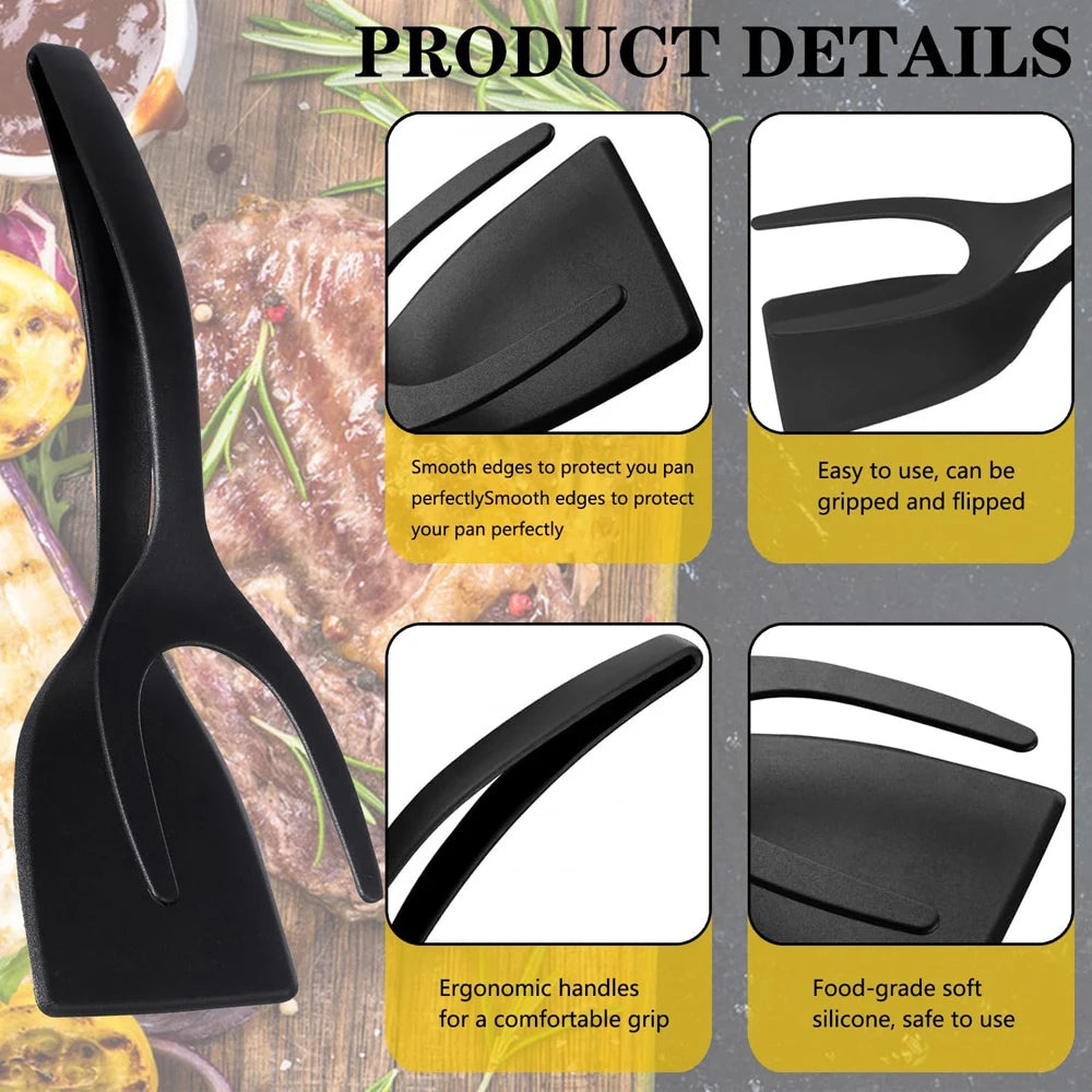 2 in 1 Grip Flip Spatula Tongs