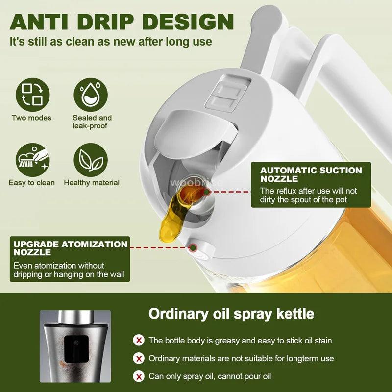 2 in 1 Oil Spray Dispenser Bottle