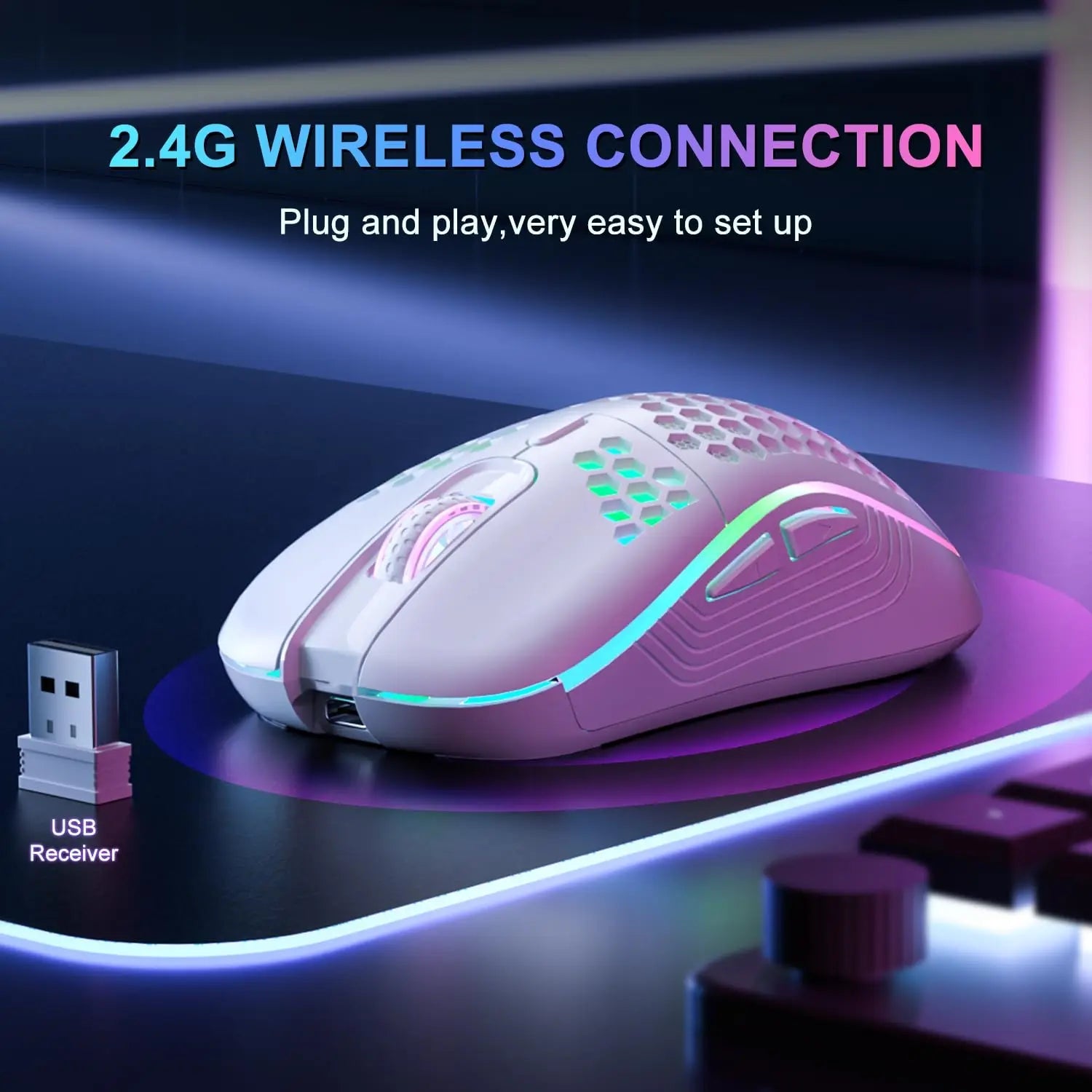 2.4G Wireless Gaming RGB Lighting Mouse