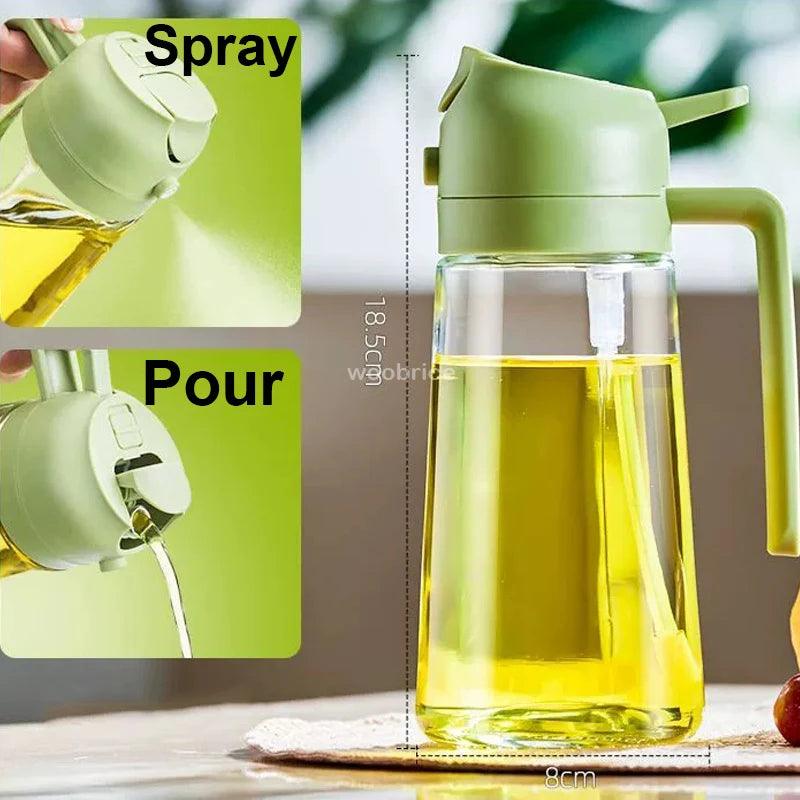 2 in 1 Oil Spray Dispenser Bottle