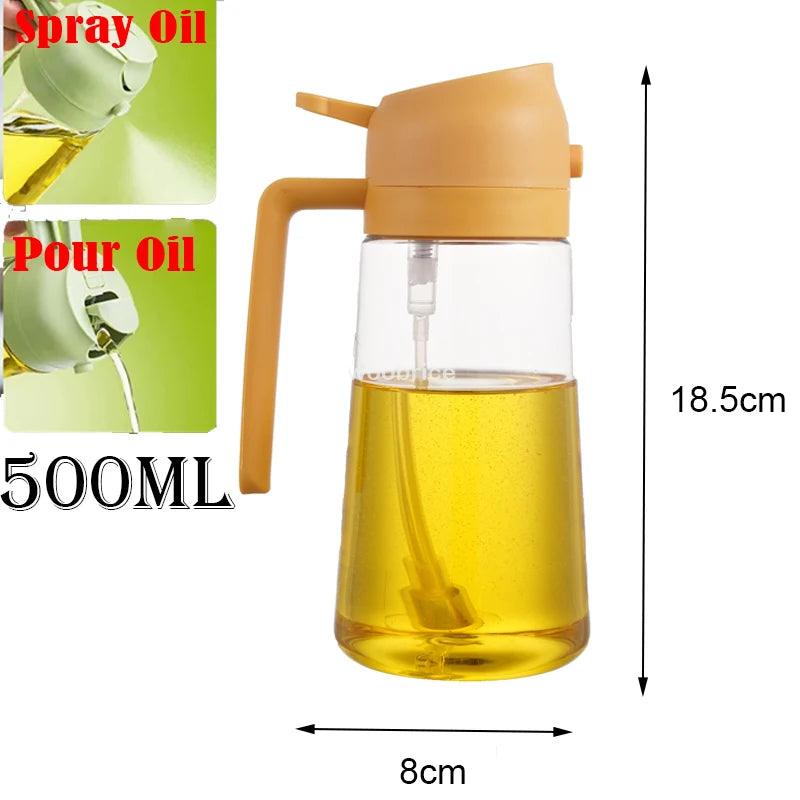 2 in 1 Oil Spray Dispenser Bottle