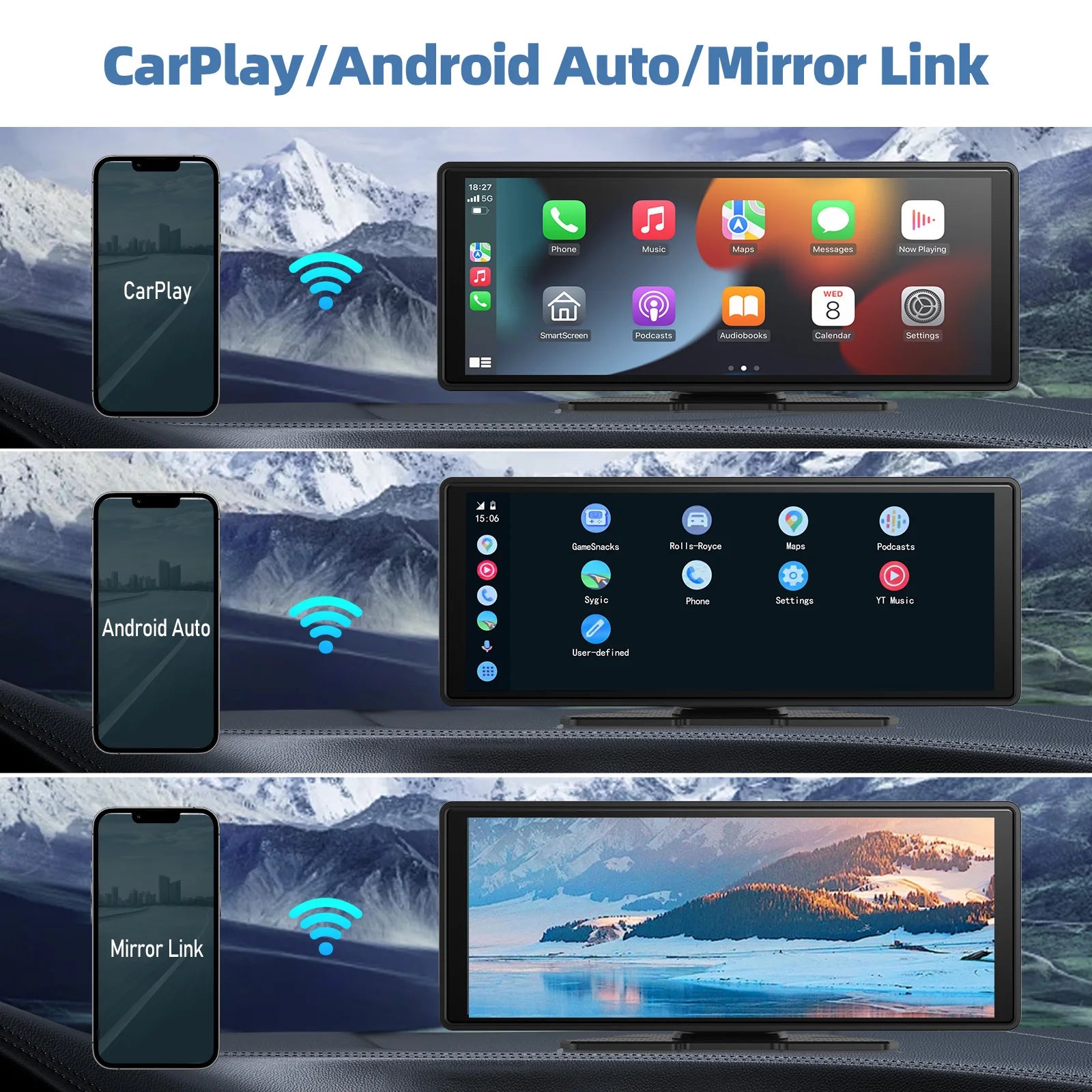 Universal Portable Wireless Car Screen