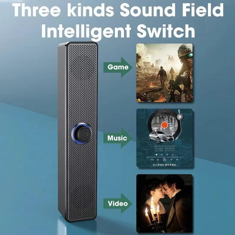 PC Soundbar Wired and Wireless Bluetooth Speaker