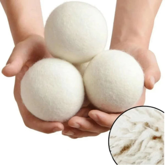 3Pcs Wool Laundry Dryer Reusable Organic Balls