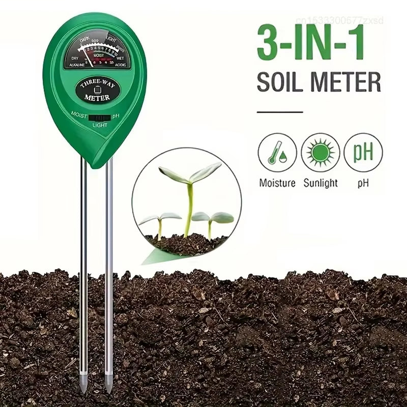 3 in 1 Soil PH Meter Sunlight Tester Moisture Sensor