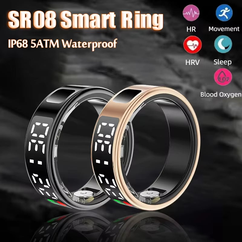 Unisex Smart Ring with Display Screen