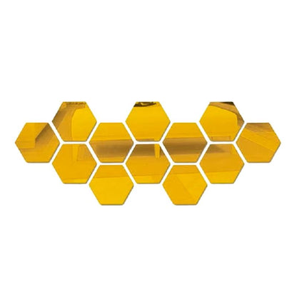 3D Hexagon Mirror Wall Sticker