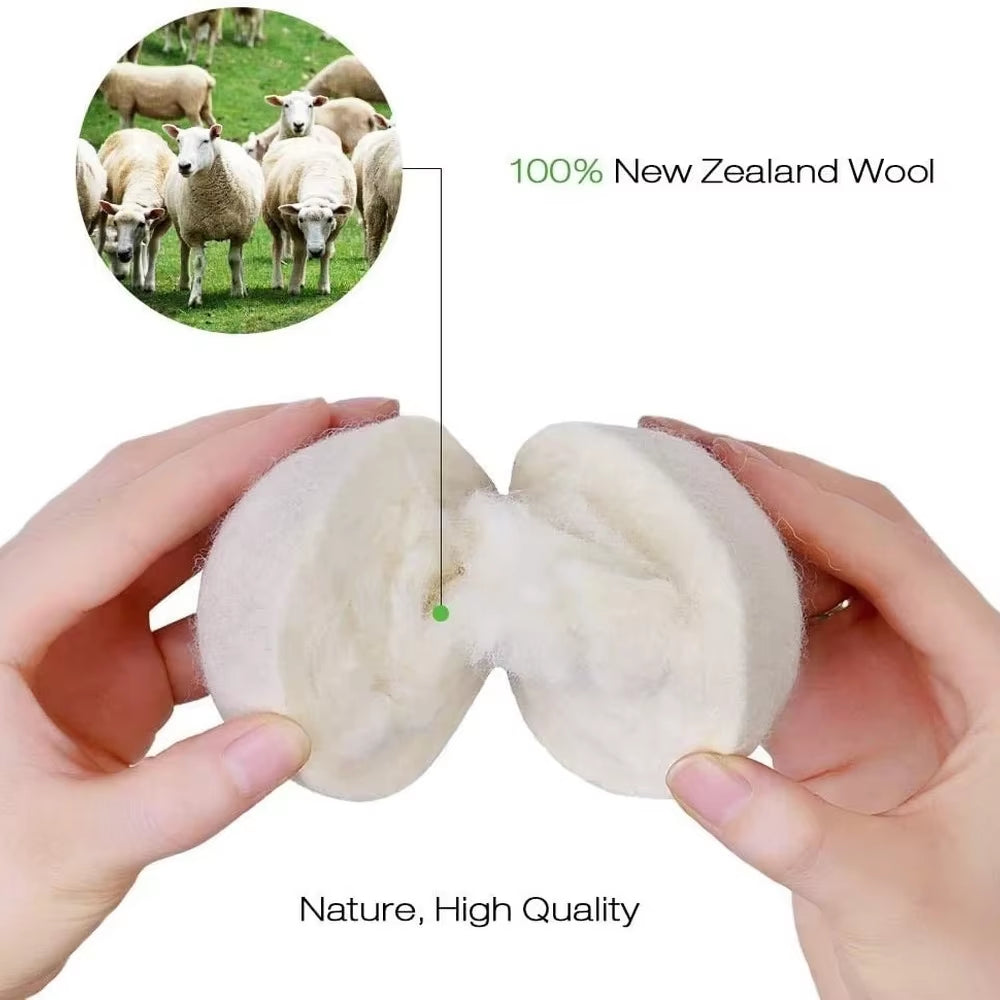 3Pcs Wool Laundry Dryer Reusable Organic Balls