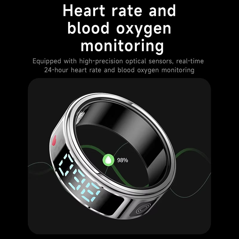 Unisex Smart Ring with Display Screen