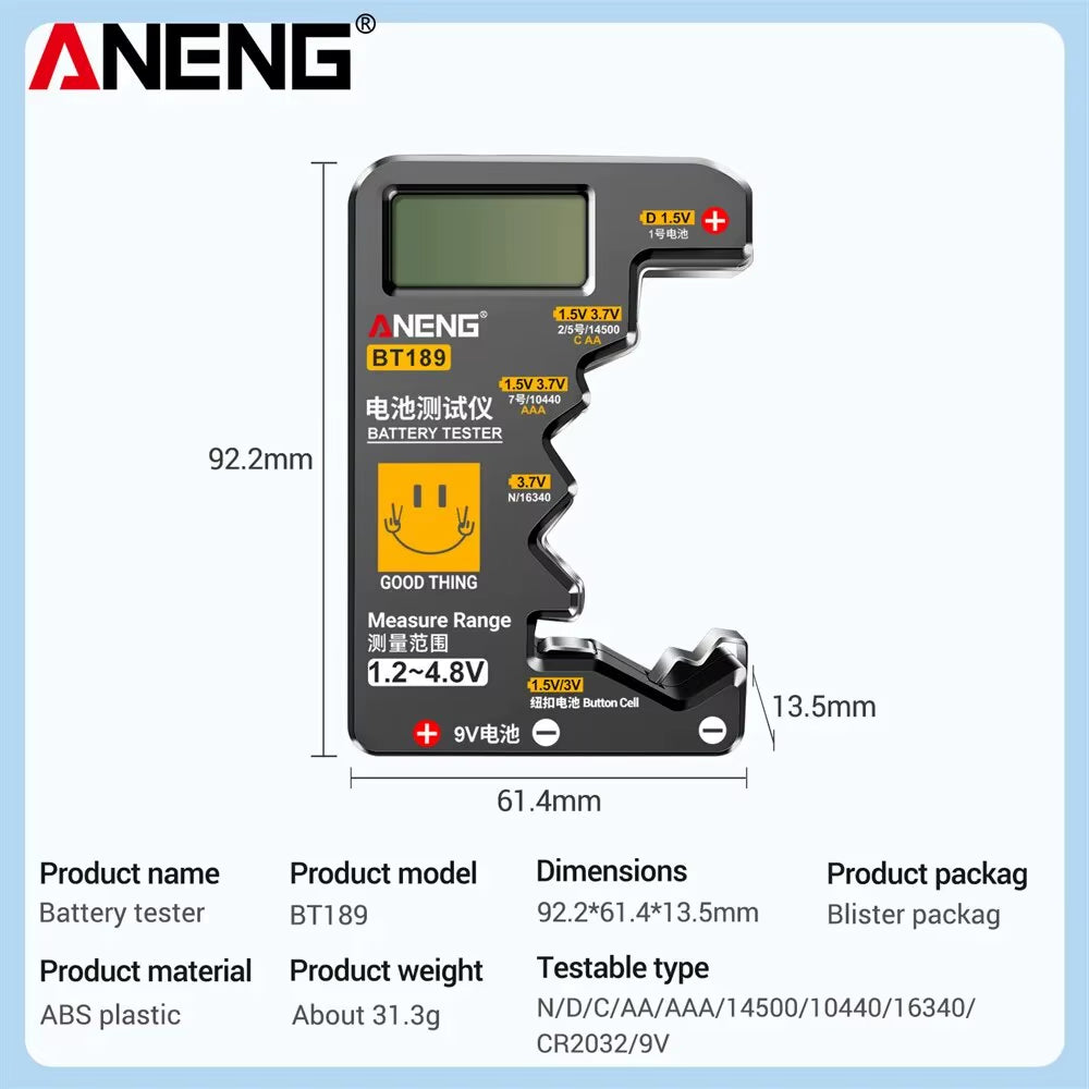 LCD Display Battery Tester
