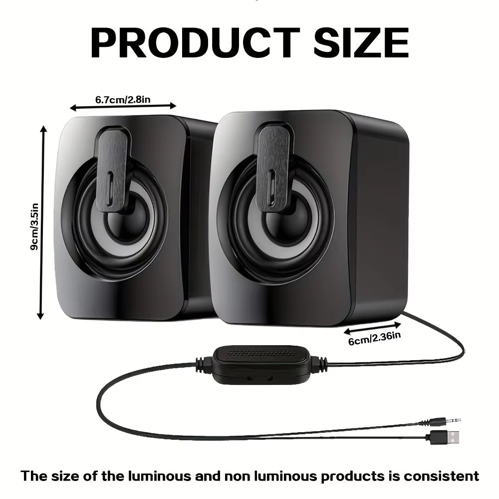 Computer Speakers PC Sound Box with LED Light