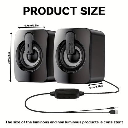 Computer Speakers PC Sound Box with LED Light
