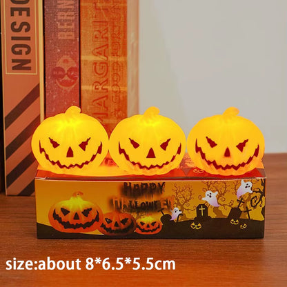 Halloween Pumpkin Candle Light Skull Ghost Face Lantern