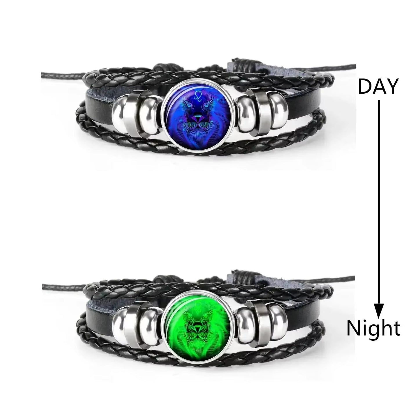 Zodiac Sign Charm Luminous Bracelets