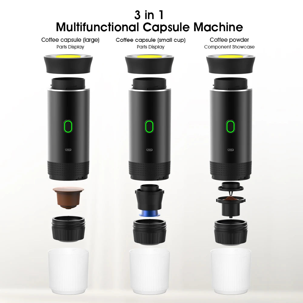 Wireless Electric Portable 3-in-1 Espresso Coffee Machine