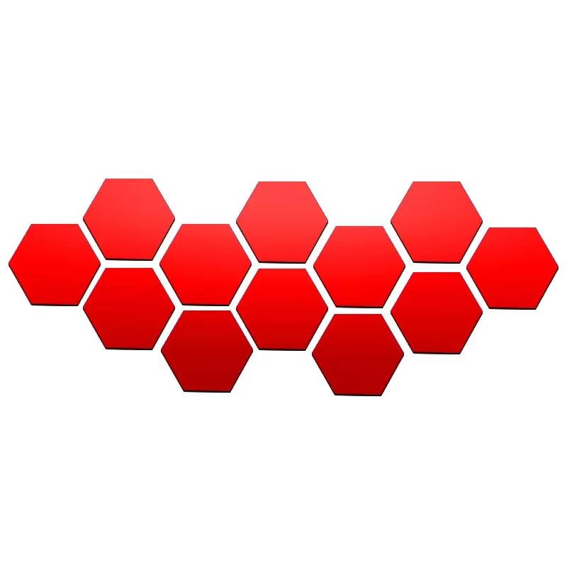 3D Hexagon Mirror Wall Sticker