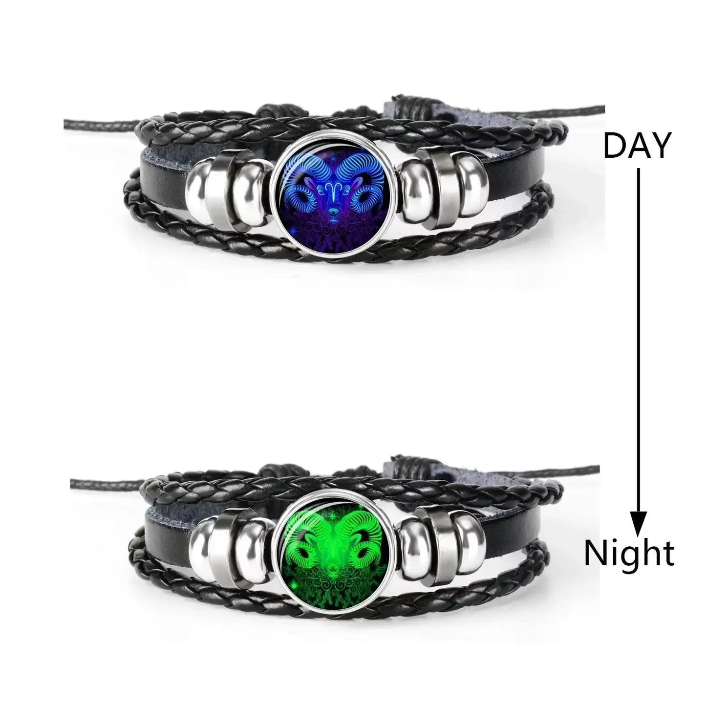 Zodiac Sign Charm Luminous Bracelets