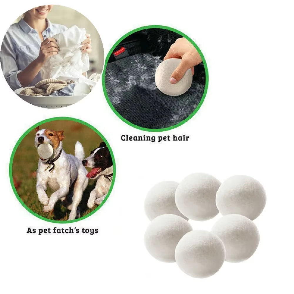 3Pcs Wool Laundry Dryer Reusable Organic Balls