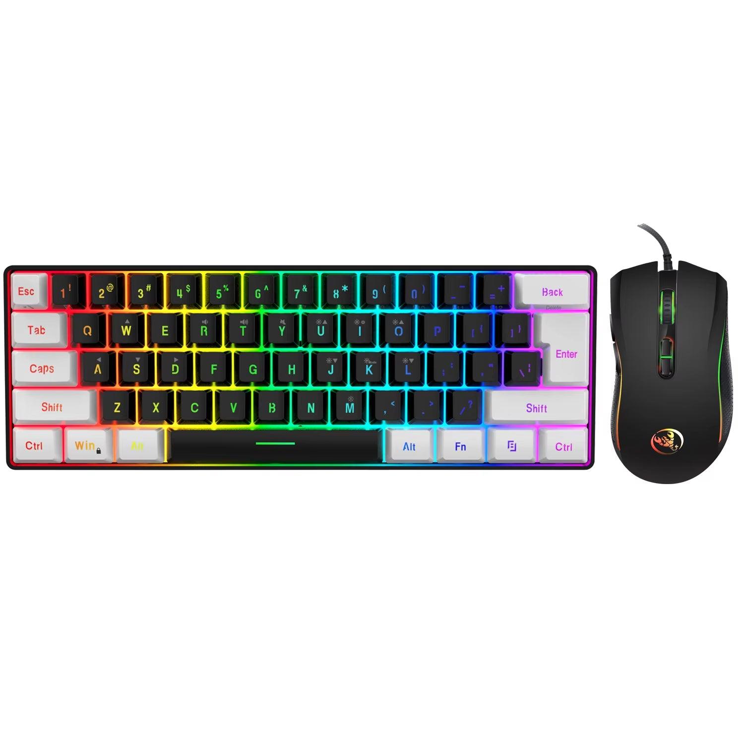 61-key wired keyboard and mouse set