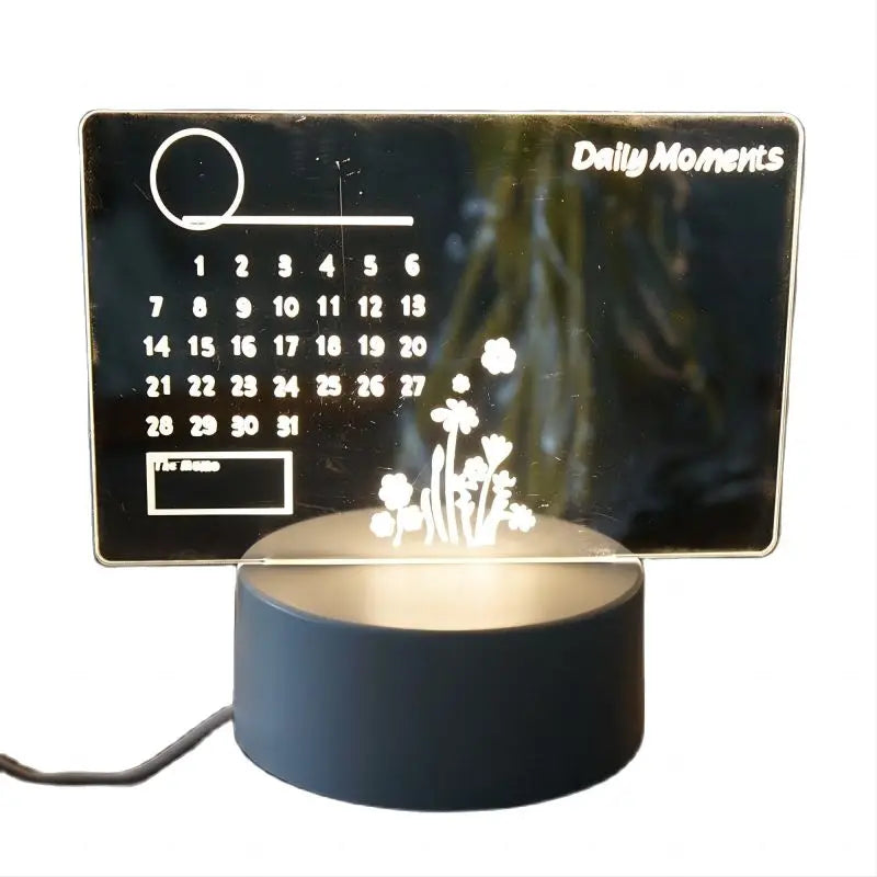 Creative LED Rewritable Note Board Night Light