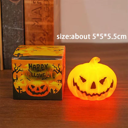 Halloween Pumpkin Candle Light Skull Ghost Face Lantern