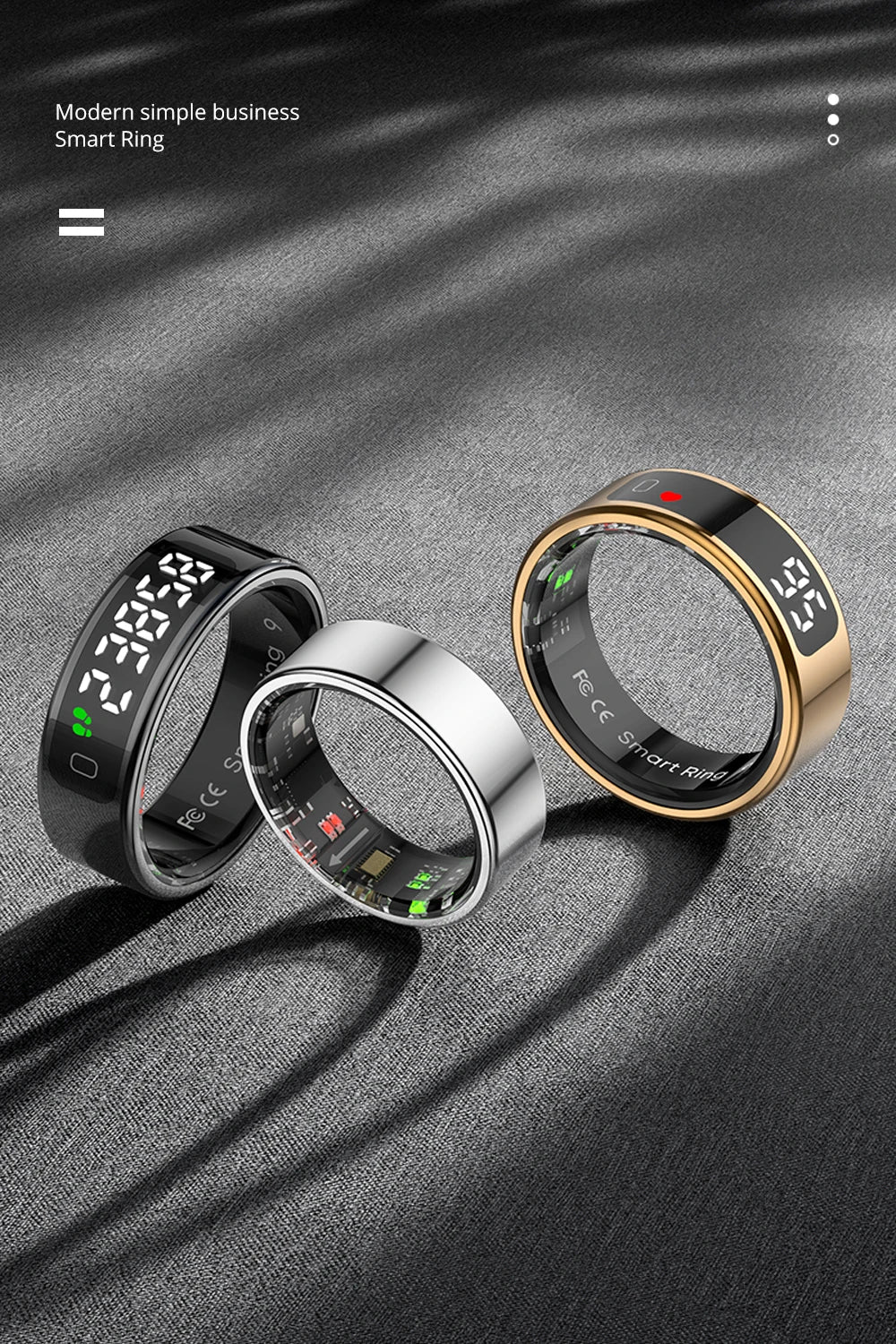 Unisex Smart Ring with Display Screen